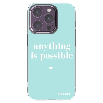 Picasee husă transparentă din silicon pentru Apple iPhone 14 Pro - Anything is possible