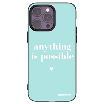 Picasee husă neagră din silicon pentru Apple iPhone 14 Pro Max - Anything is possible
