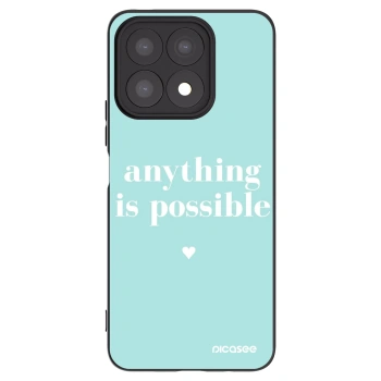 Picasee husă neagră din silicon pentru Honor X8a - Anything is possible