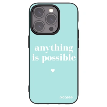 Picasee husă neagră din silicon pentru Apple iPhone 15 Pro - Anything is possible