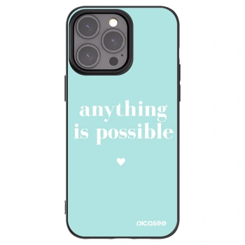 Picasee husă neagră din silicon pentru Apple iPhone 15 Pro Max - Anything is possible