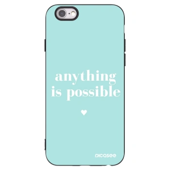 Picasee husă neagră din silicon pentru Apple iPhone 6/6S - Anything is possible