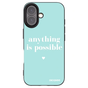 Picasee husă neagră din silicon pentru Apple iPhone 16 - Anything is possible