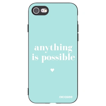 Picasee husă neagră din silicon pentru Apple iPhone 8 - Anything is possible