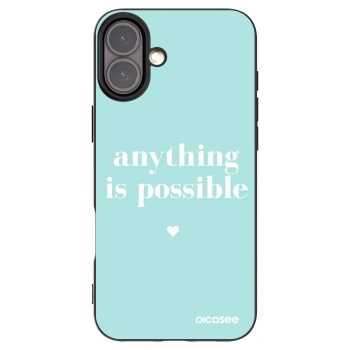 Picasee husă neagră din silicon pentru Apple iPhone 16 Plus - Anything is possible