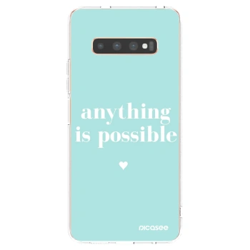 Picasee husă transparentă din silicon pentru Samsung Galaxy S10 Plus G975 - Anything is possible