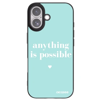 Picasee husă neagră din silicon pentru Apple iPhone 17 - Anything is possible