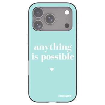 Picasee husă neagră din silicon pentru Apple iPhone 17 Pro - Anything is possible