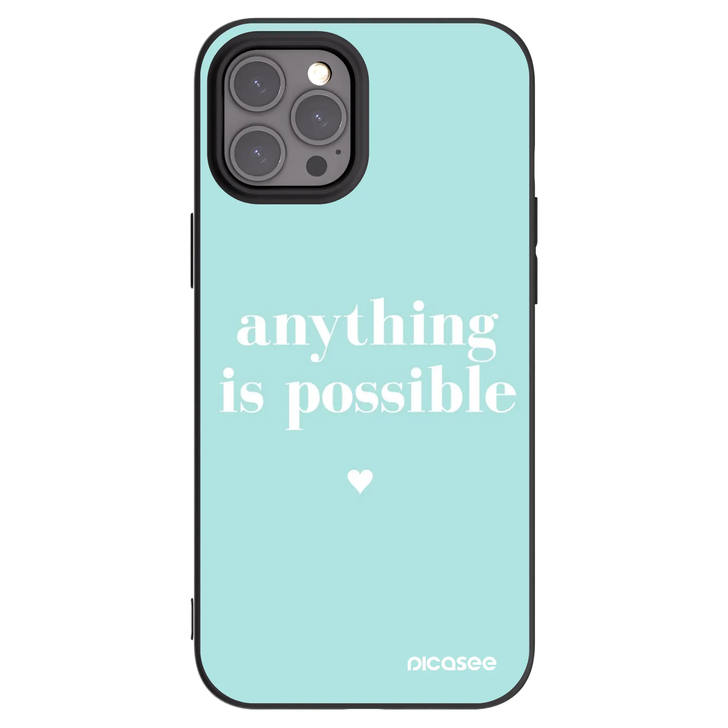 Picasee husă neagră din silicon pentru Apple iPhone 12 Pro Max - Anything is possible