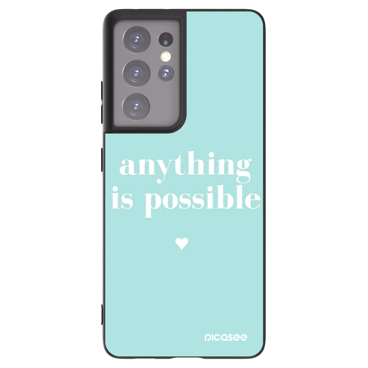 Picasee husă neagră din silicon pentru Samsung Galaxy S21 Ultra 5G G998B - Anything is possible