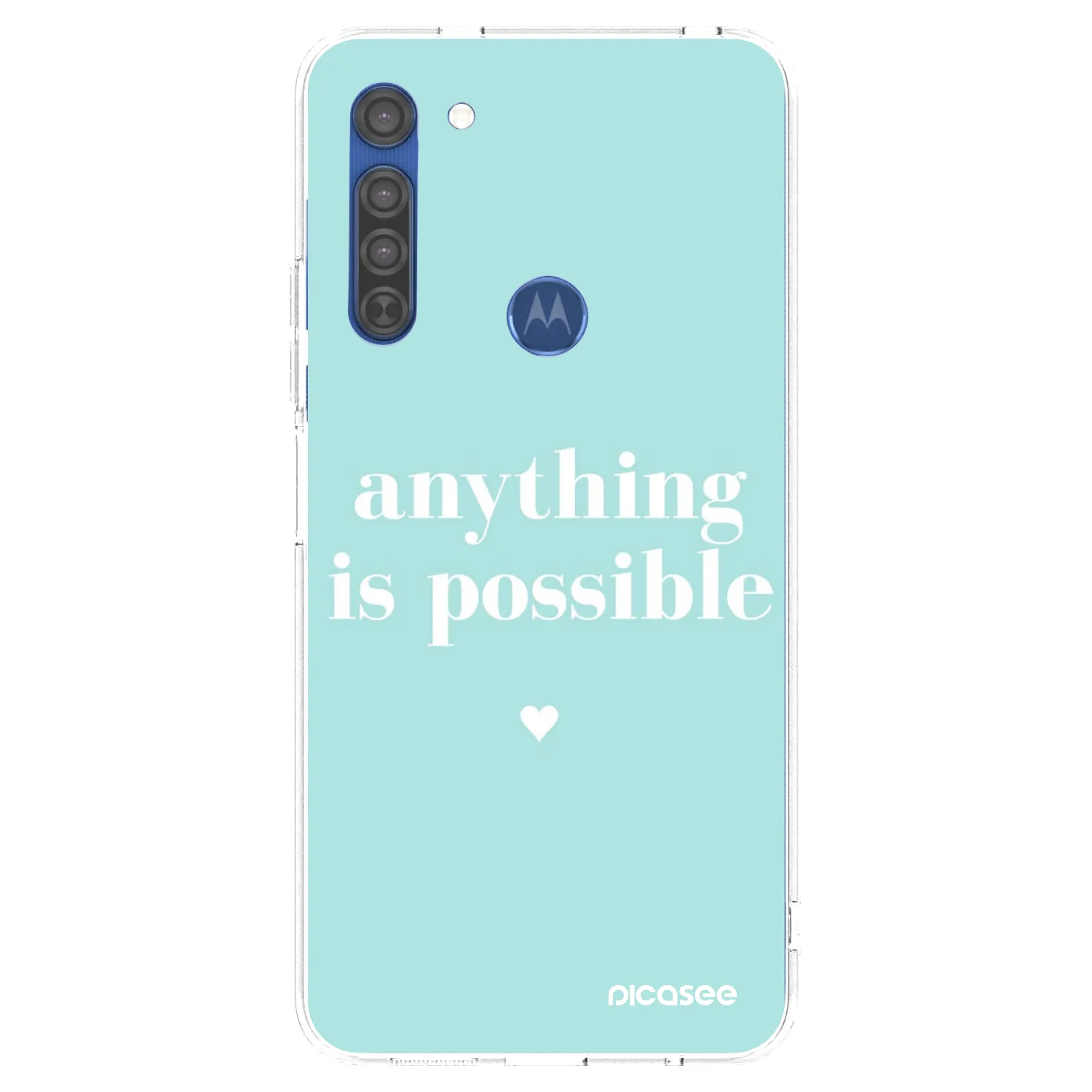 Picasee husă transparentă din silicon pentru Motorola Moto G8 - Anything is possible