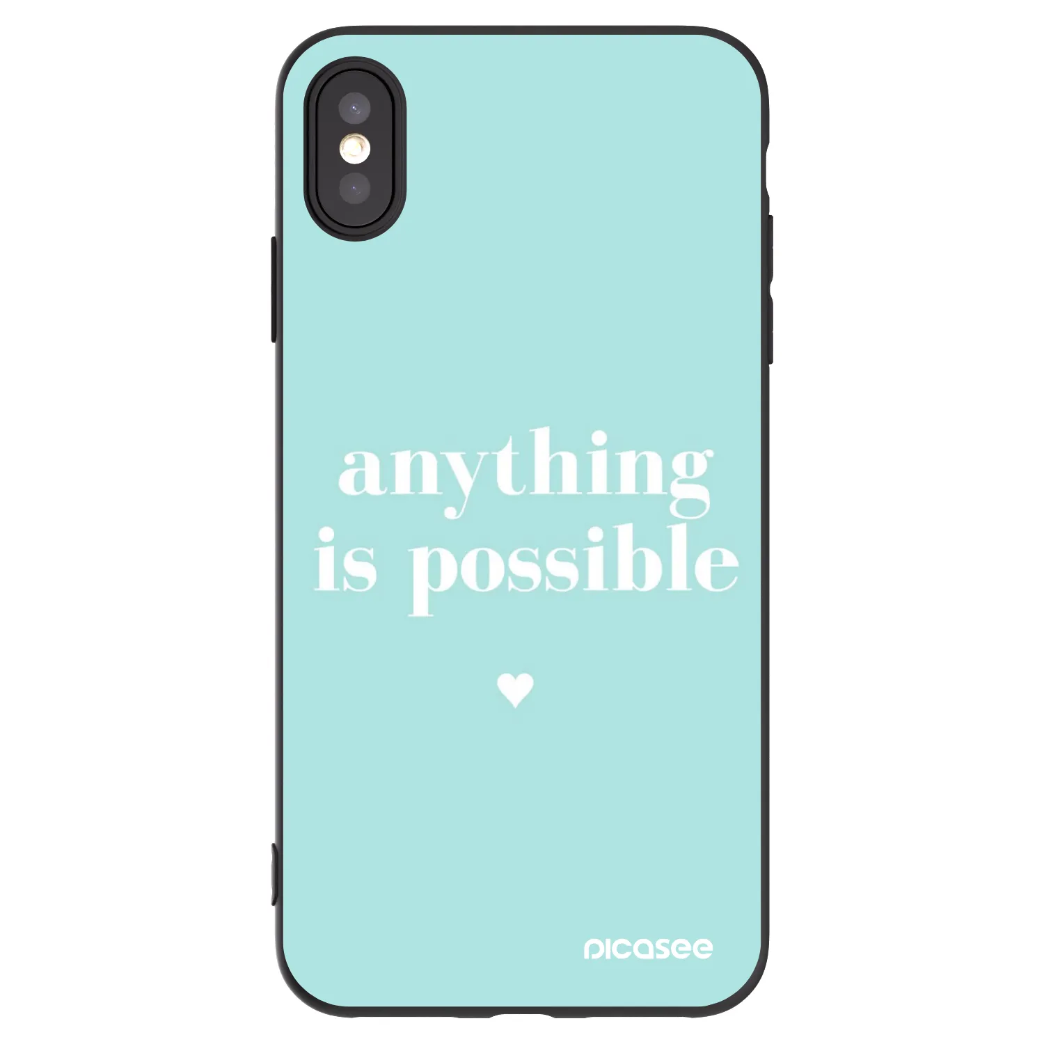 Picasee husă neagră din silicon pentru Apple iPhone XS Max - Anything is possible