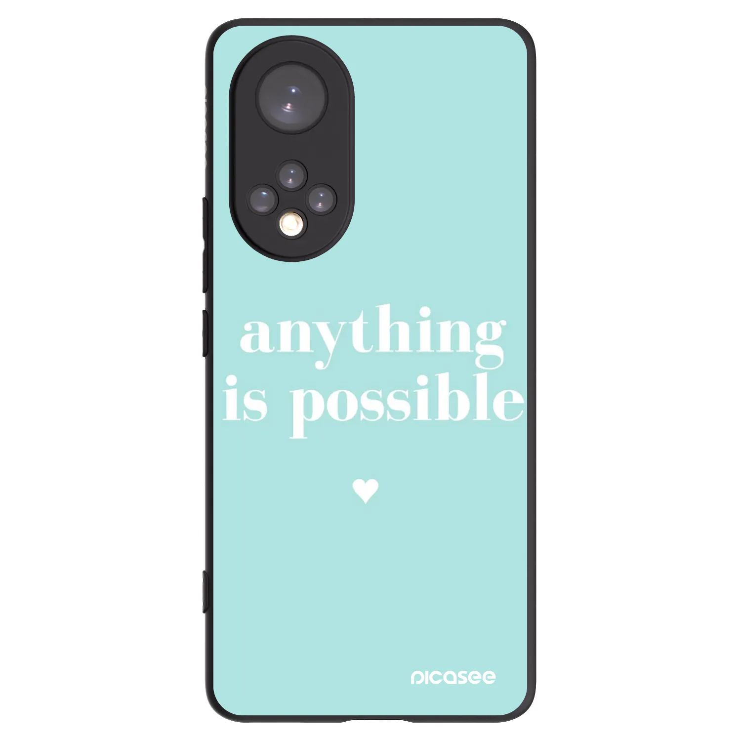 Picasee husă neagră din silicon pentru Honor 50 5G - Anything is possible