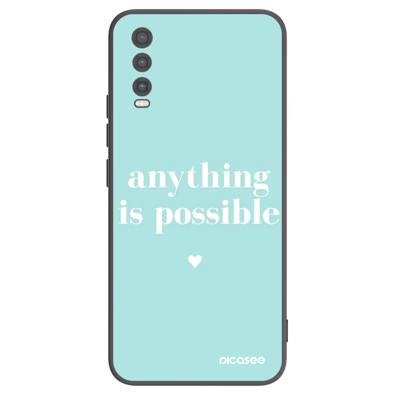 Picasee husă neagră din silicon pentru Vivo Y20s - Anything is possible
