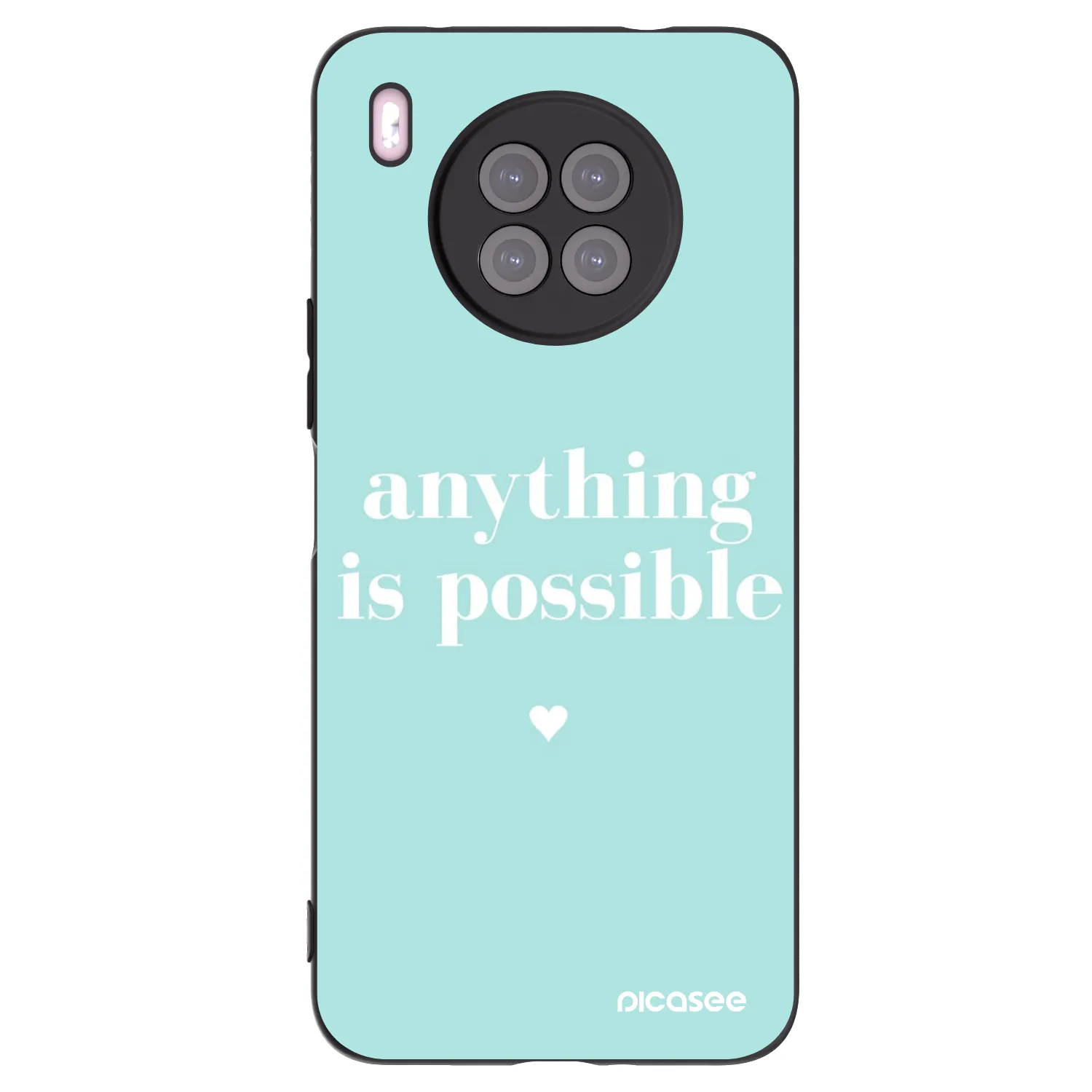 Picasee husă neagră din silicon pentru Huawei Nova 8i - Anything is possible