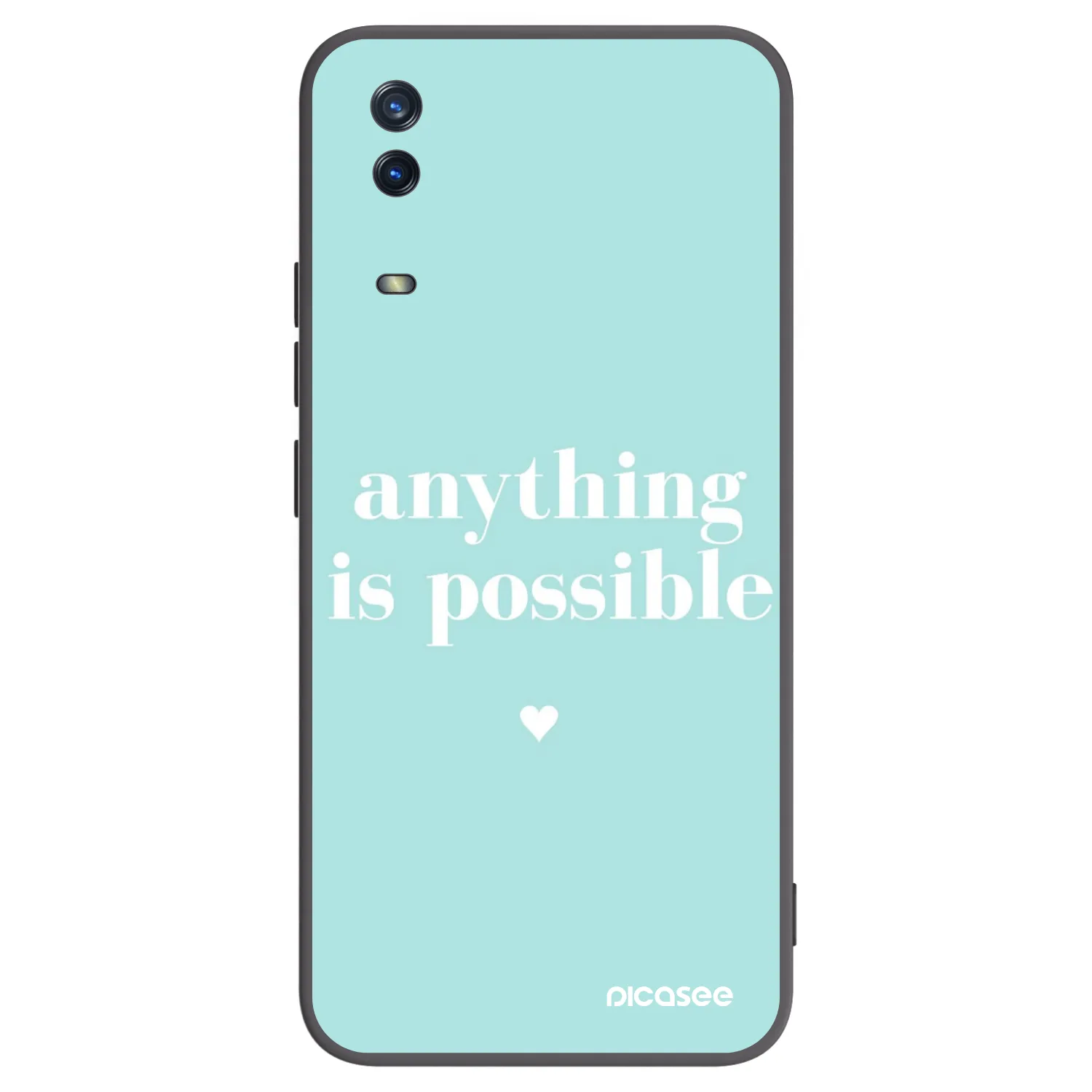 Picasee husă neagră din silicon pentru Vivo Y11s - Anything is possible