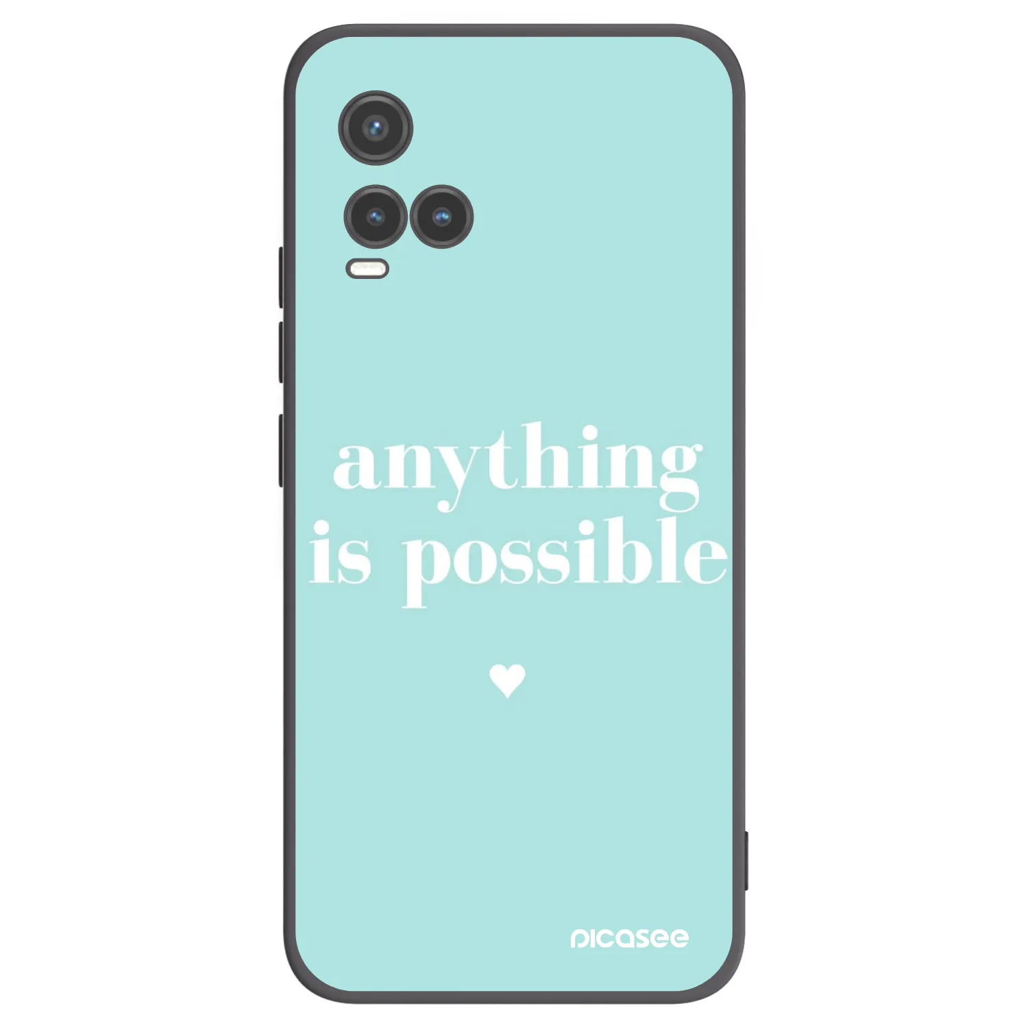 Picasee husă neagră din silicon pentru Vivo Y33s - Anything is possible