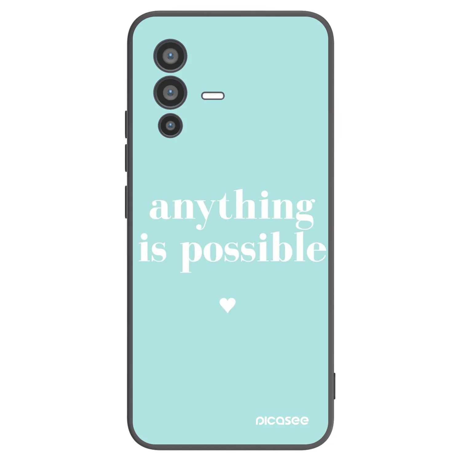 Picasee husă neagră din silicon pentru Vivo V23 5G - Anything is possible