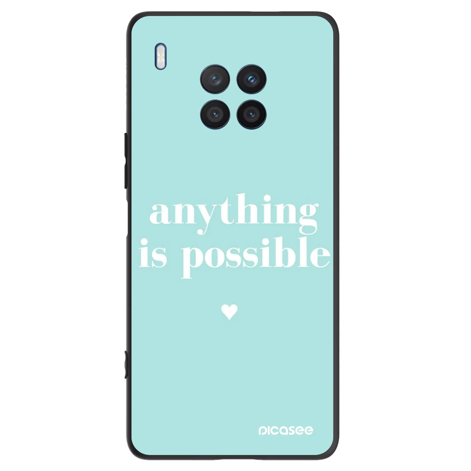 Picasee husă neagră din silicon pentru Honor 50 Lite - Anything is possible