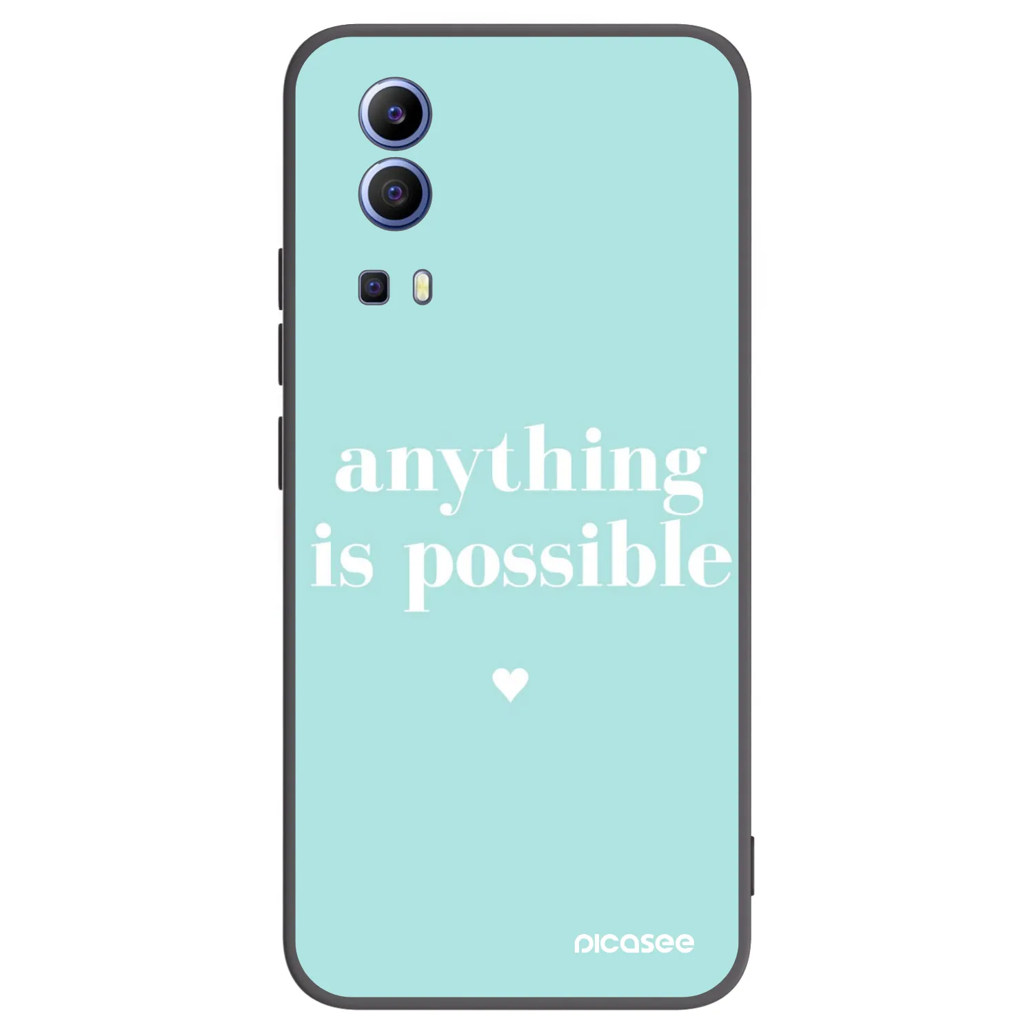 Picasee husă neagră din silicon pentru Vivo Y52 5G - Anything is possible