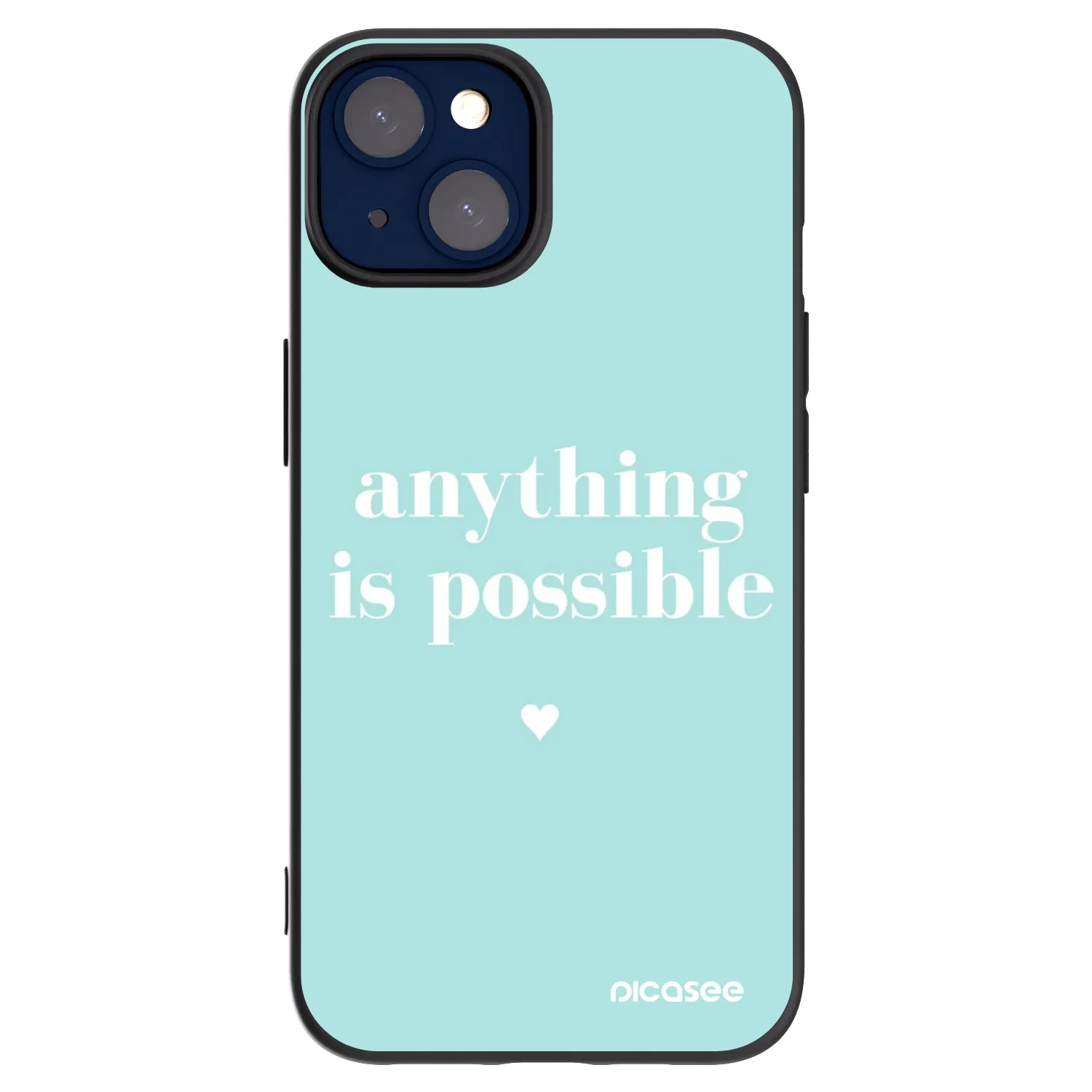 Picasee husă neagră din silicon pentru Apple iPhone 14 - Anything is possible