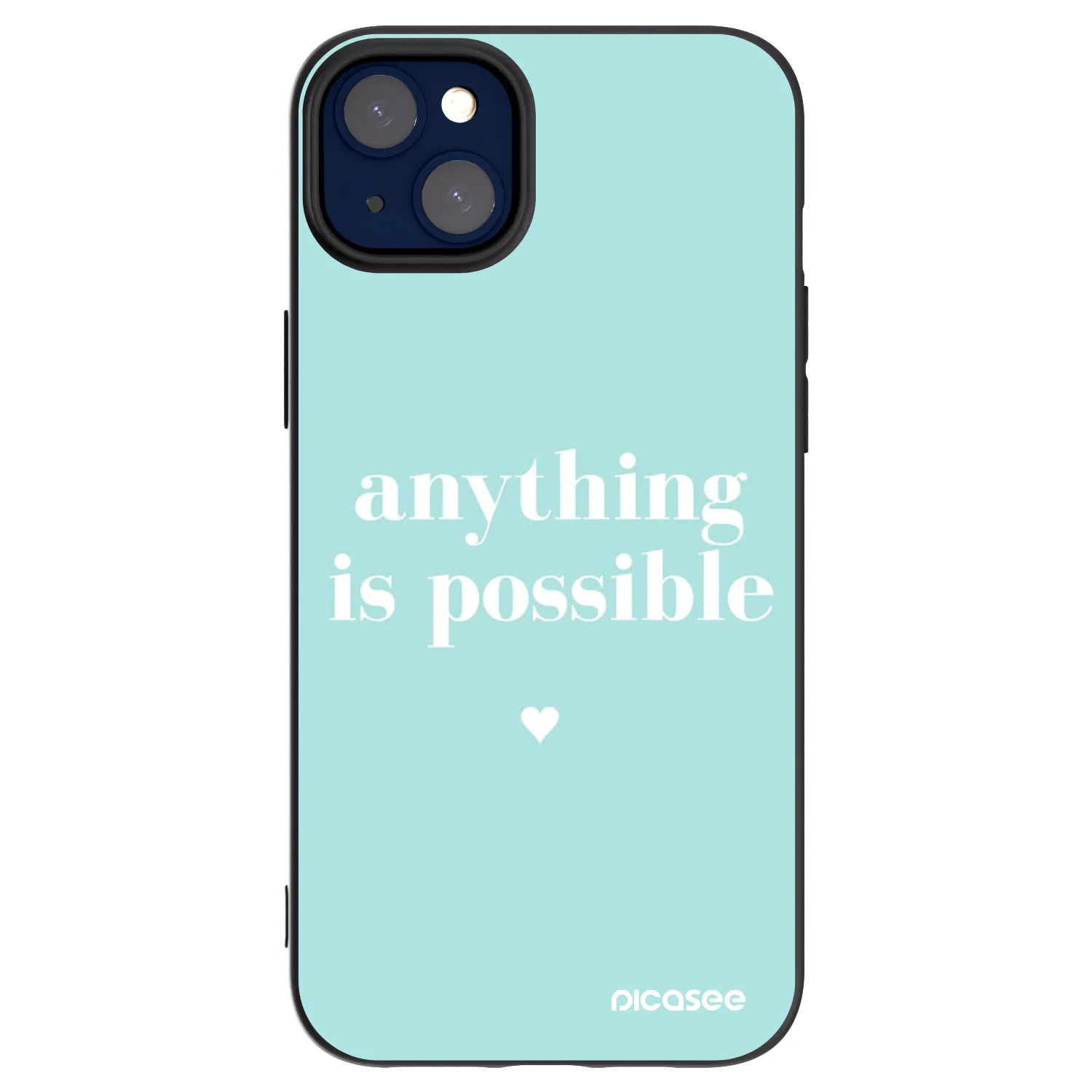 Picasee husă neagră din silicon pentru Apple iPhone 14 Plus - Anything is possible