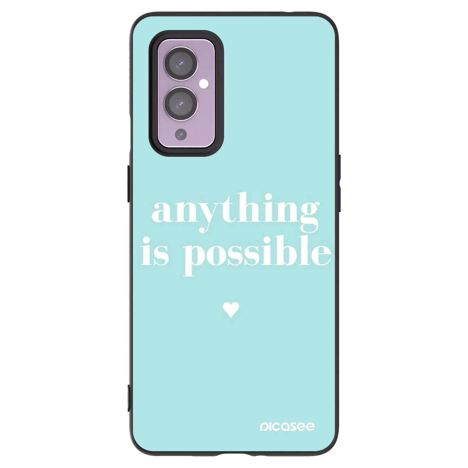 Picasee husă neagră din silicon pentru OnePlus 9 - Anything is possible