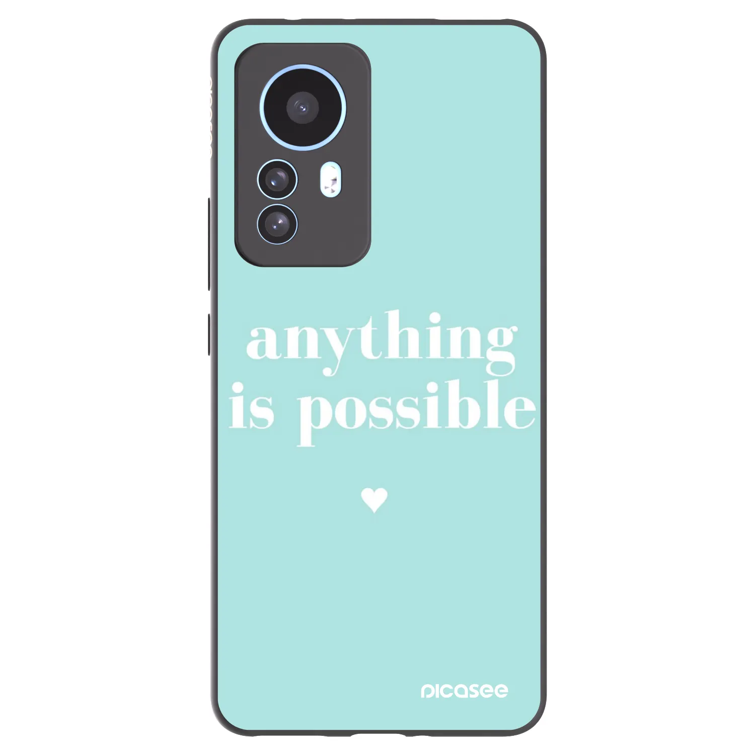 Picasee husă neagră din silicon pentru Xiaomi 12T - Anything is possible
