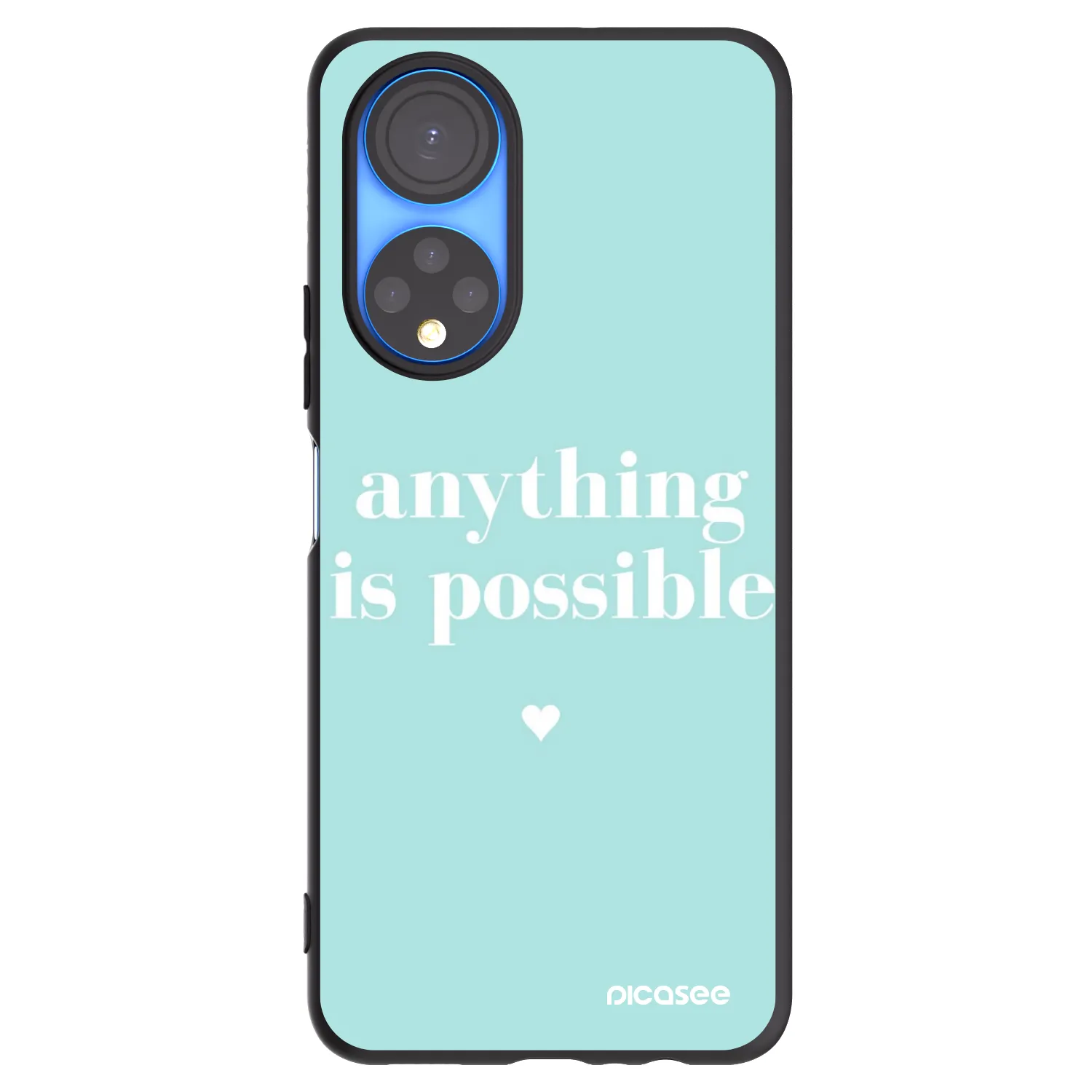 Picasee husă neagră din silicon pentru Honor X7 - Anything is possible