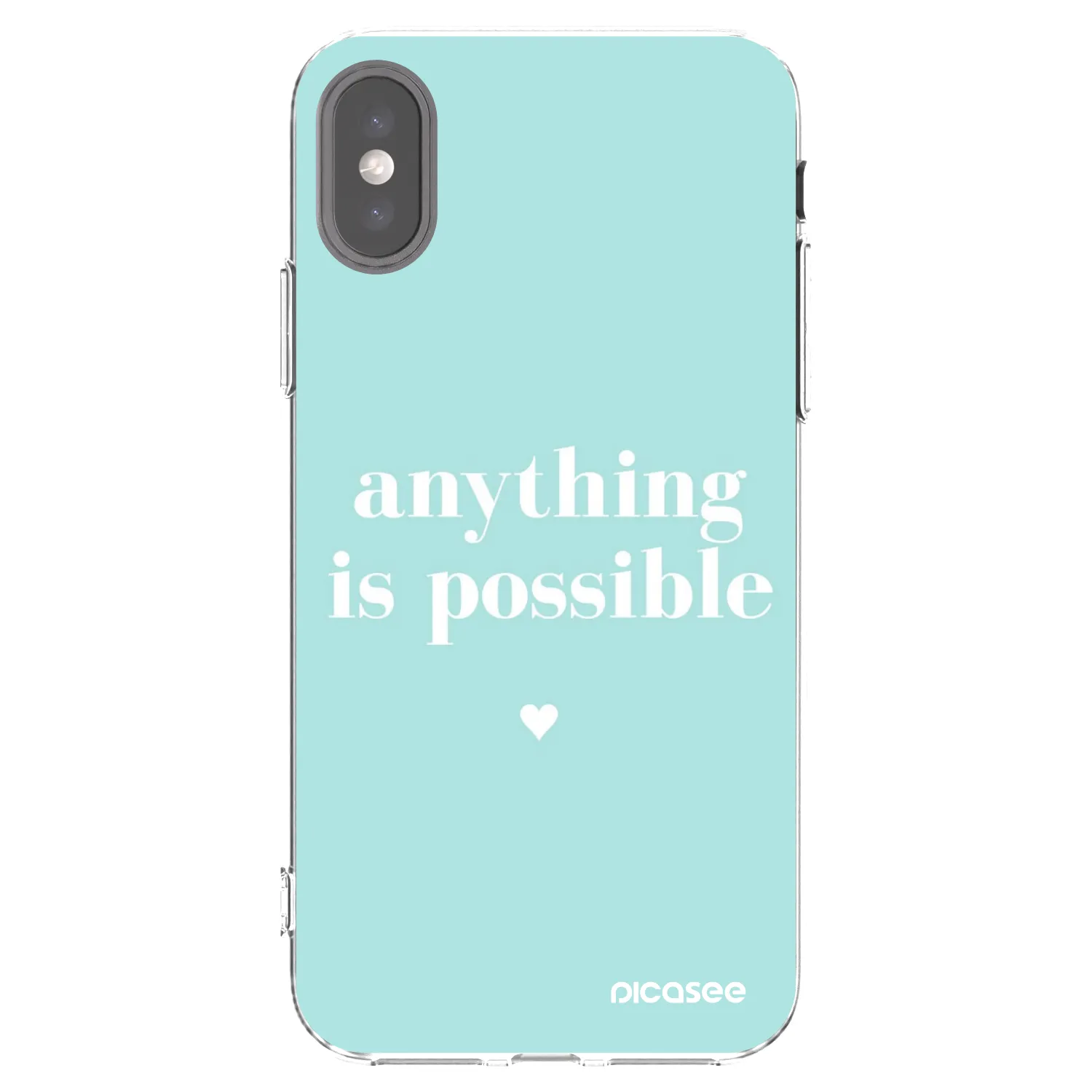 Picasee husă transparentă din silicon pentru Apple iPhone X/XS - Anything is possible