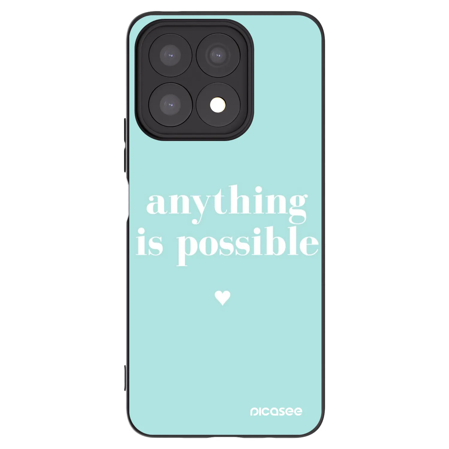 Picasee husă neagră din silicon pentru Honor X8a - Anything is possible