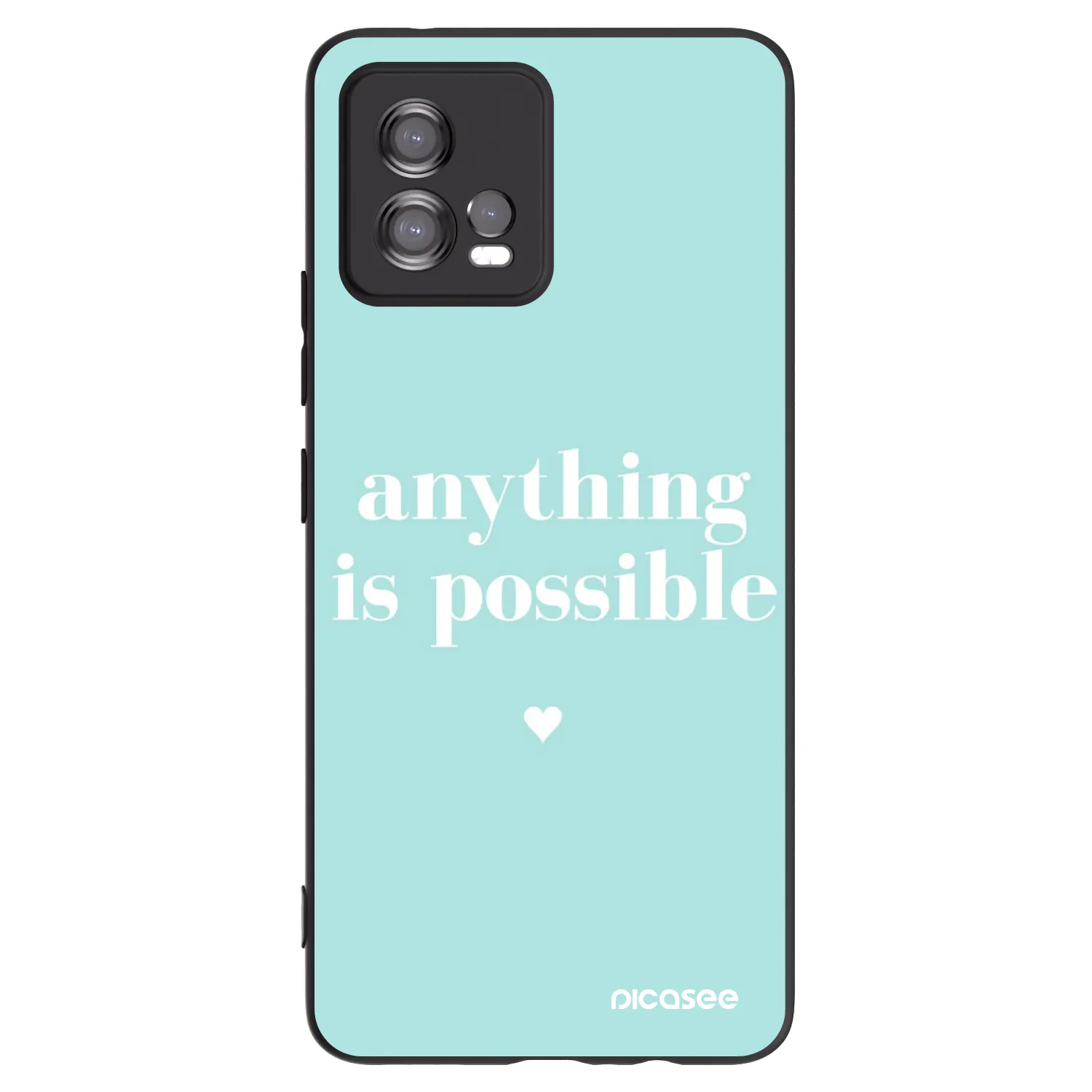 Picasee husă neagră din silicon pentru Motorola Moto G72 - Anything is possible