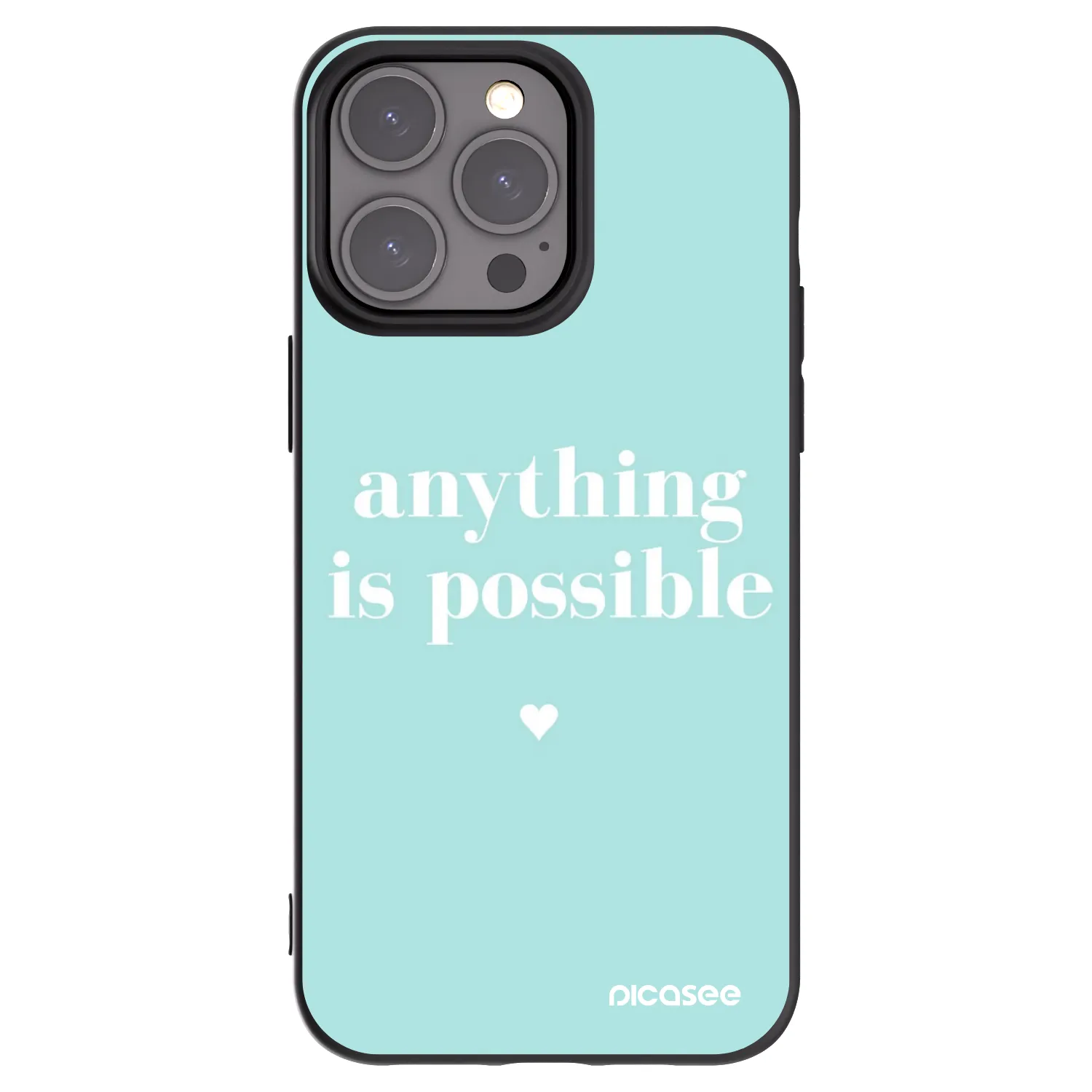 Picasee husă neagră din silicon pentru Apple iPhone 15 Pro Max - Anything is possible