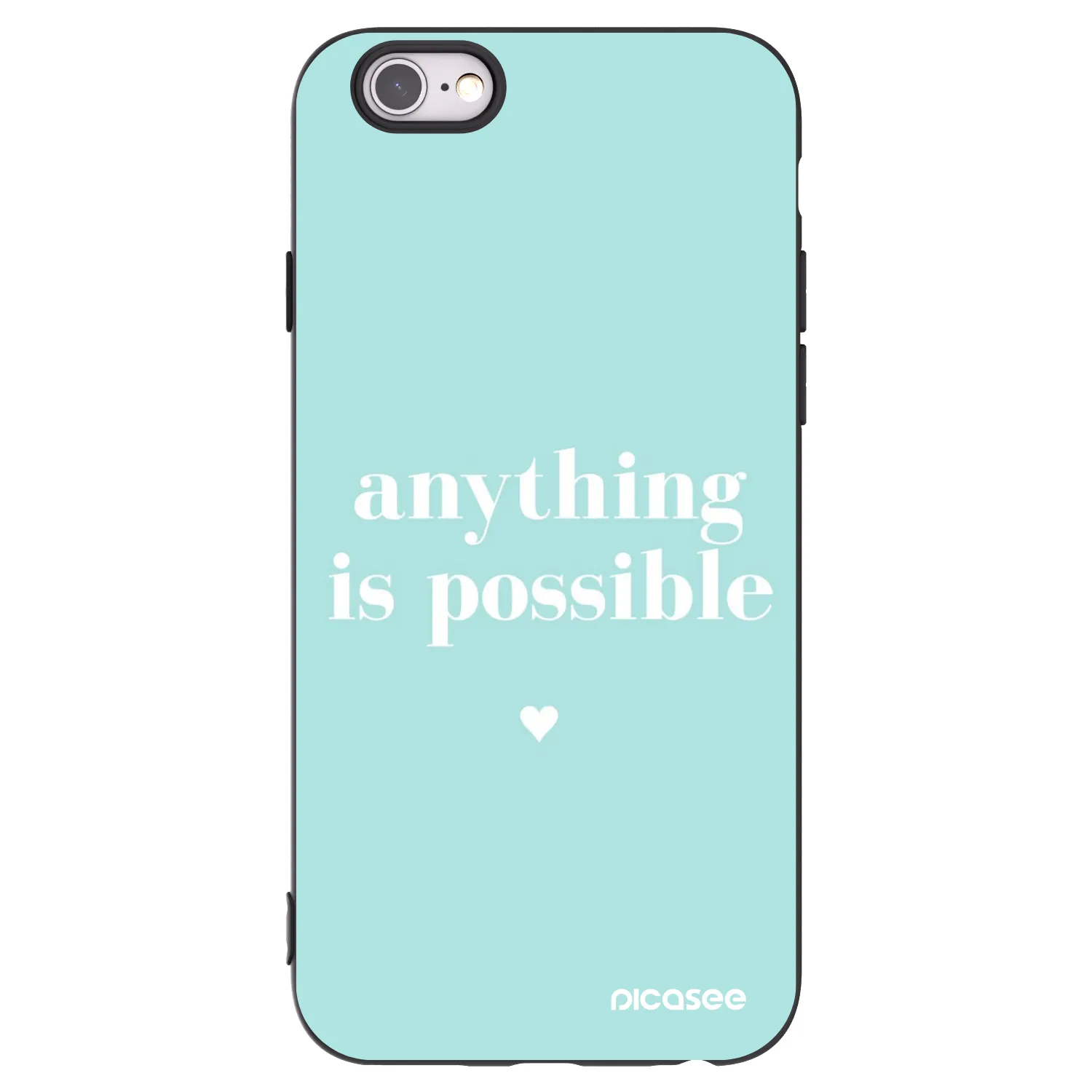 Picasee husă neagră din silicon pentru Apple iPhone 6/6S - Anything is possible