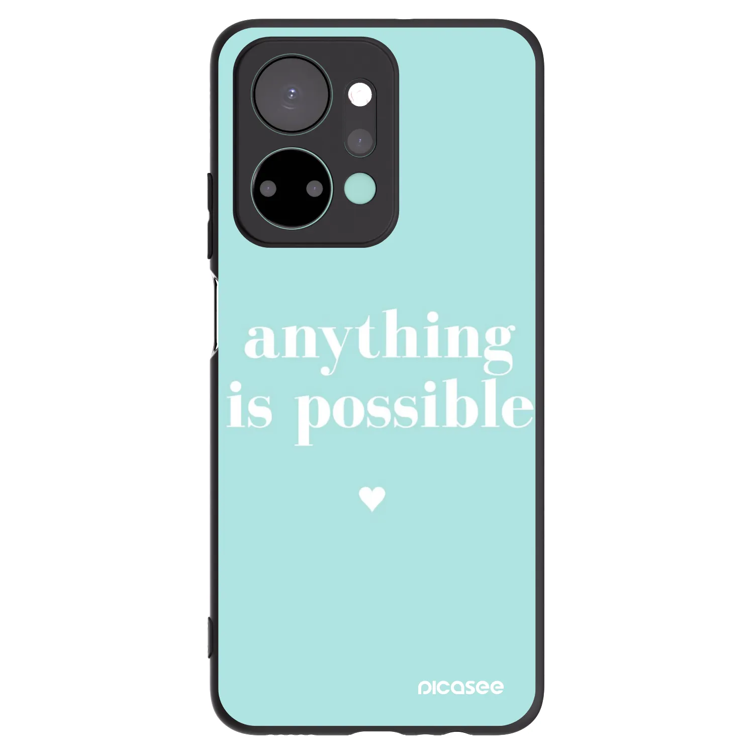 Picasee husă neagră din silicon pentru Honor X7a - Anything is possible