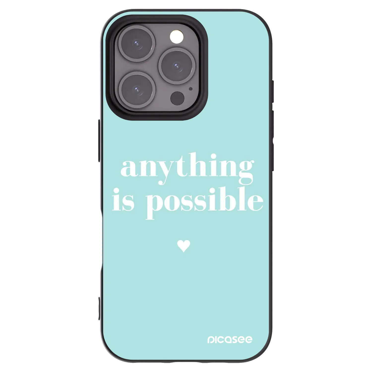 Picasee husă neagră din silicon pentru Apple iPhone 16 Pro - Anything is possible