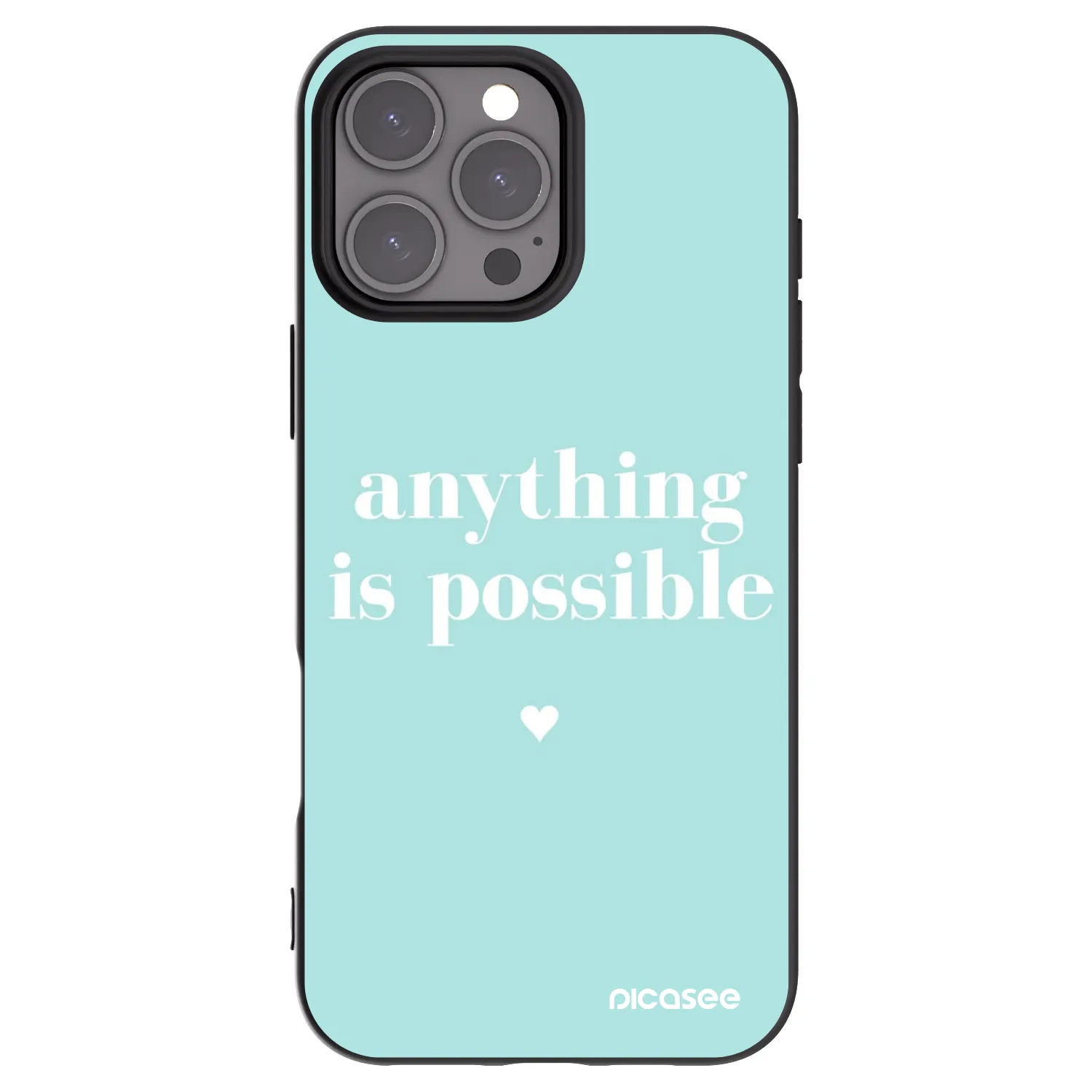 Picasee husă neagră din silicon pentru Apple iPhone 16 Pro Max - Anything is possible