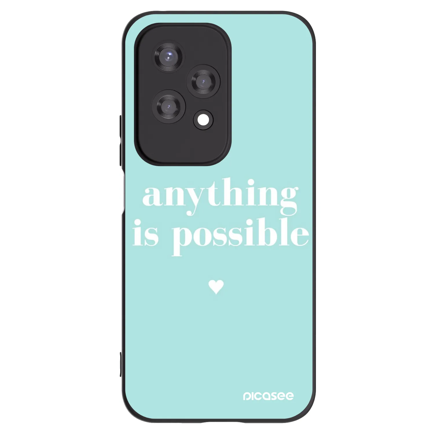 Picasee husă neagră din silicon pentru Honor 200 Lite - Anything is possible