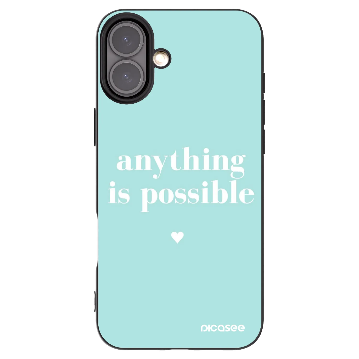 Picasee husă neagră din silicon pentru Apple iPhone 16 Plus - Anything is possible