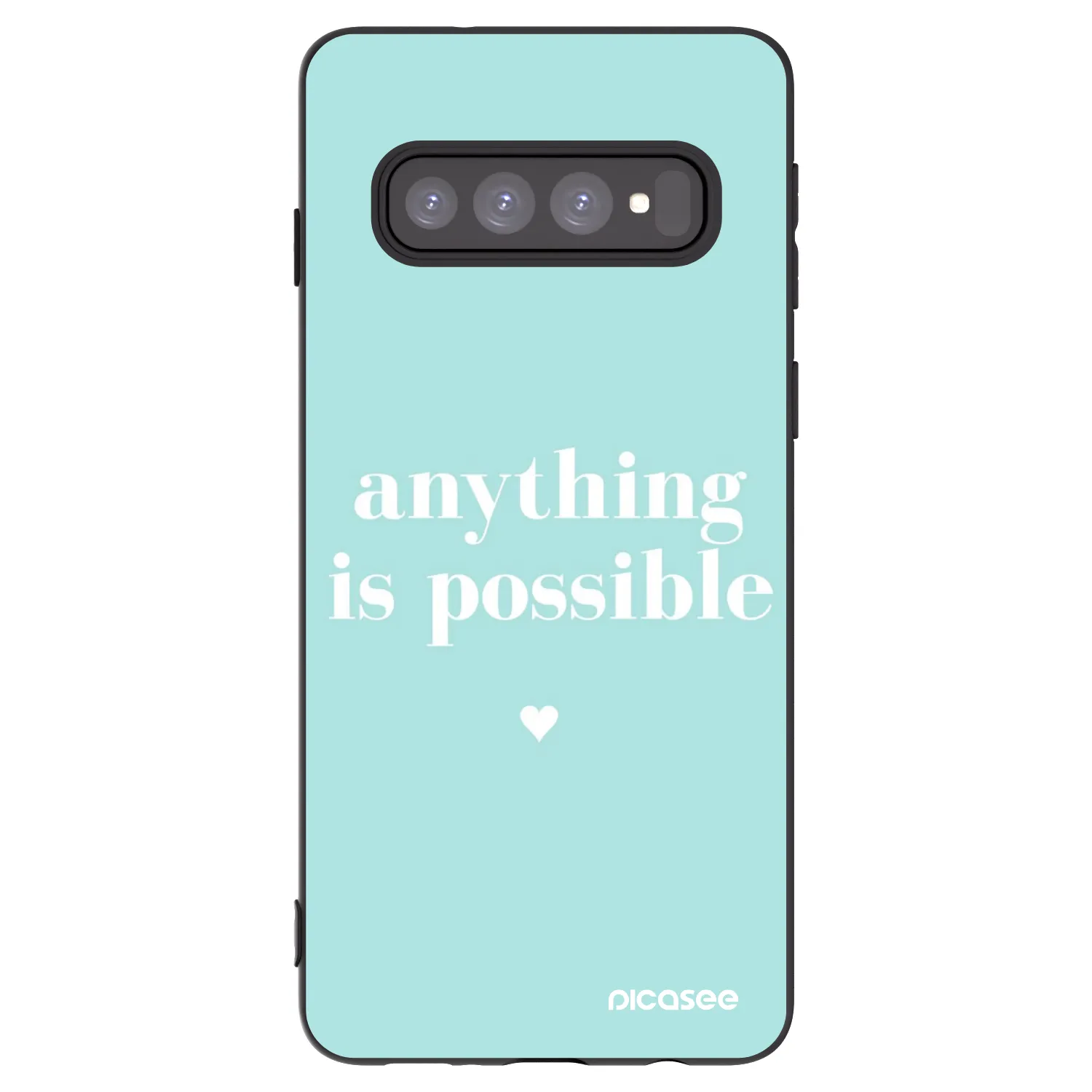 Picasee husă neagră din silicon pentru Samsung Galaxy S10 G973 - Anything is possible