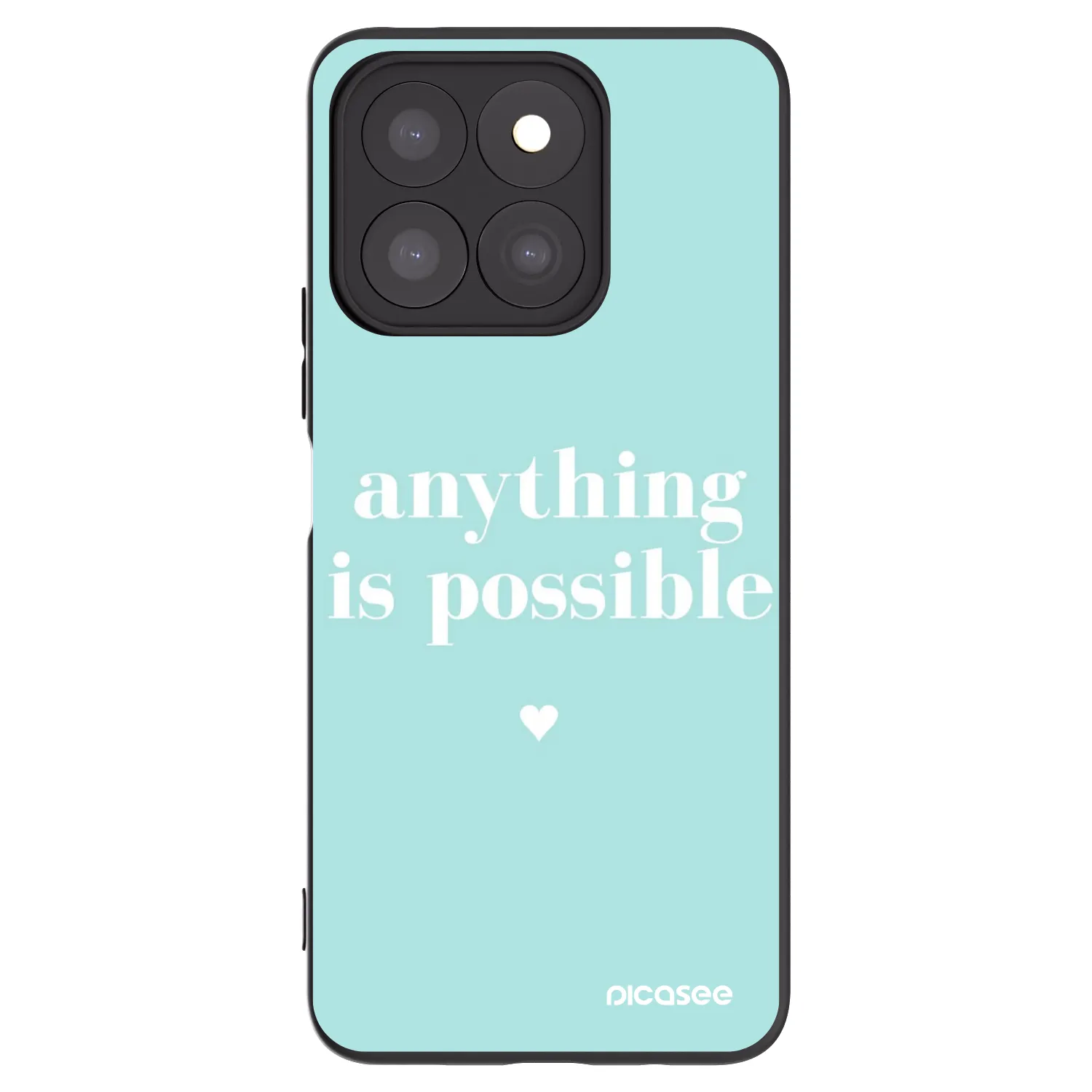 Picasee husă neagră din silicon pentru Honor X8c - Anything is possible