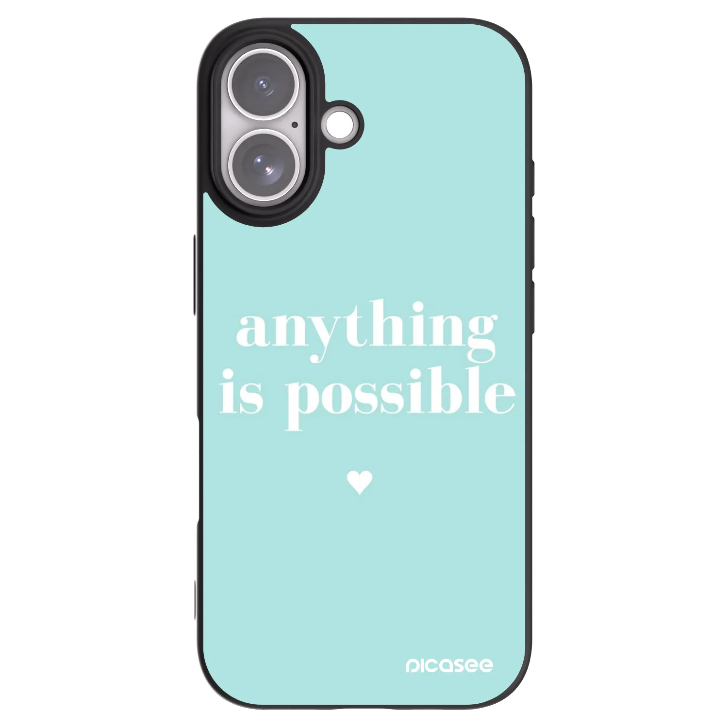 Picasee husă neagră din silicon pentru Apple iPhone 17 - Anything is possible
