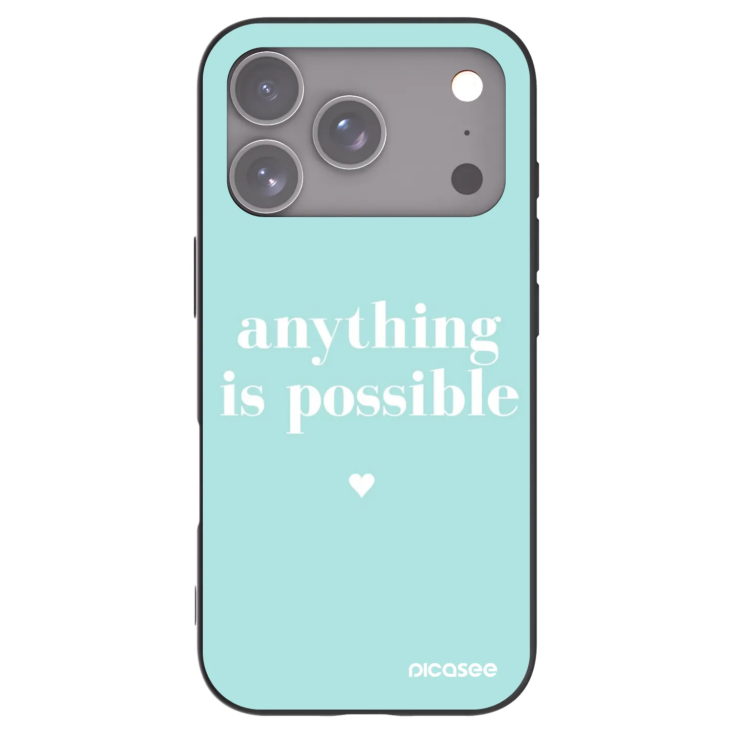 Picasee husă neagră din silicon pentru Apple iPhone 17 Pro - Anything is possible