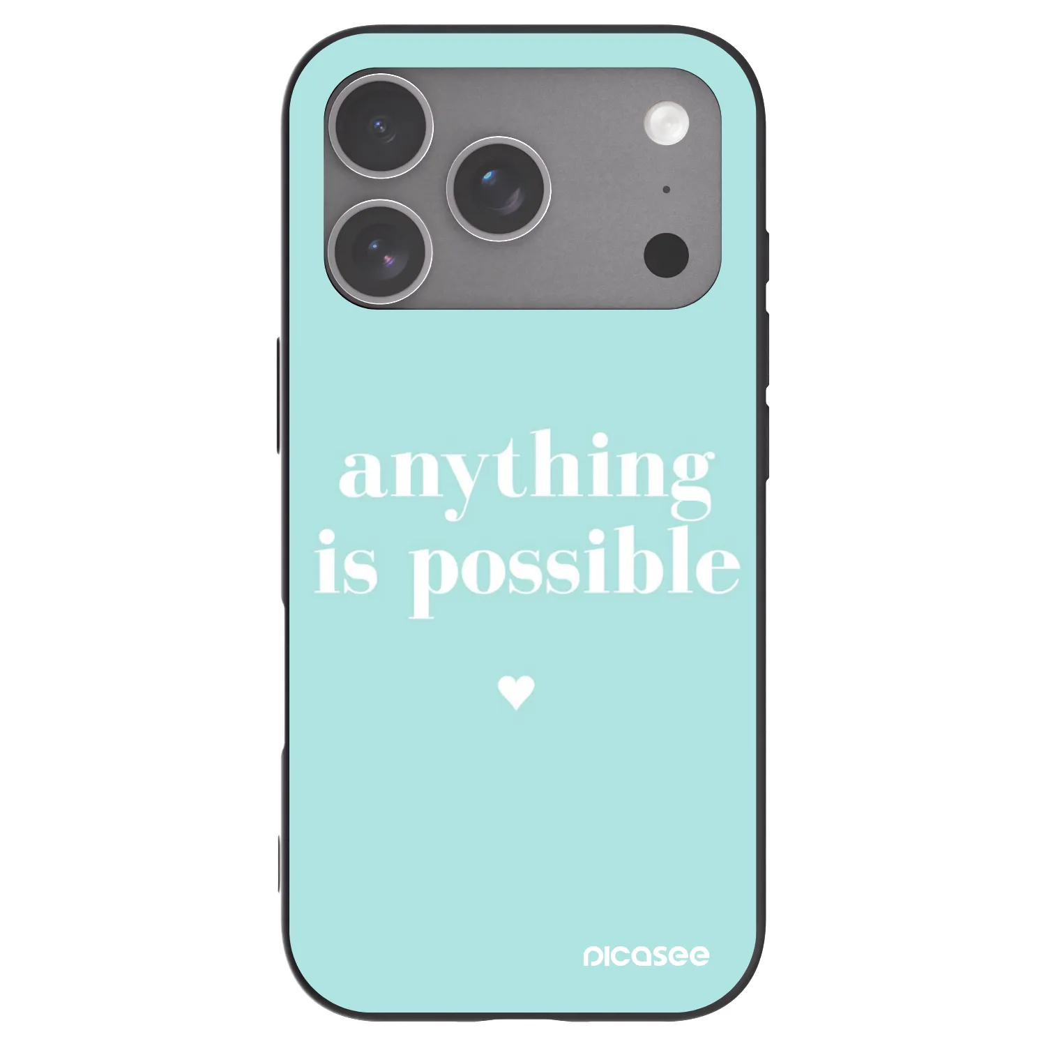 Picasee husă neagră din silicon pentru Apple iPhone 18 Pro - Anything is possible