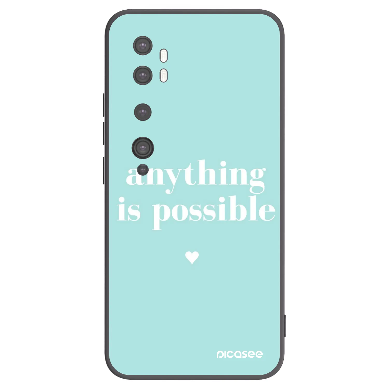 Picasee husă neagră din silicon pentru Xiaomi Mi Note 10 (Pro) - Anything is possible