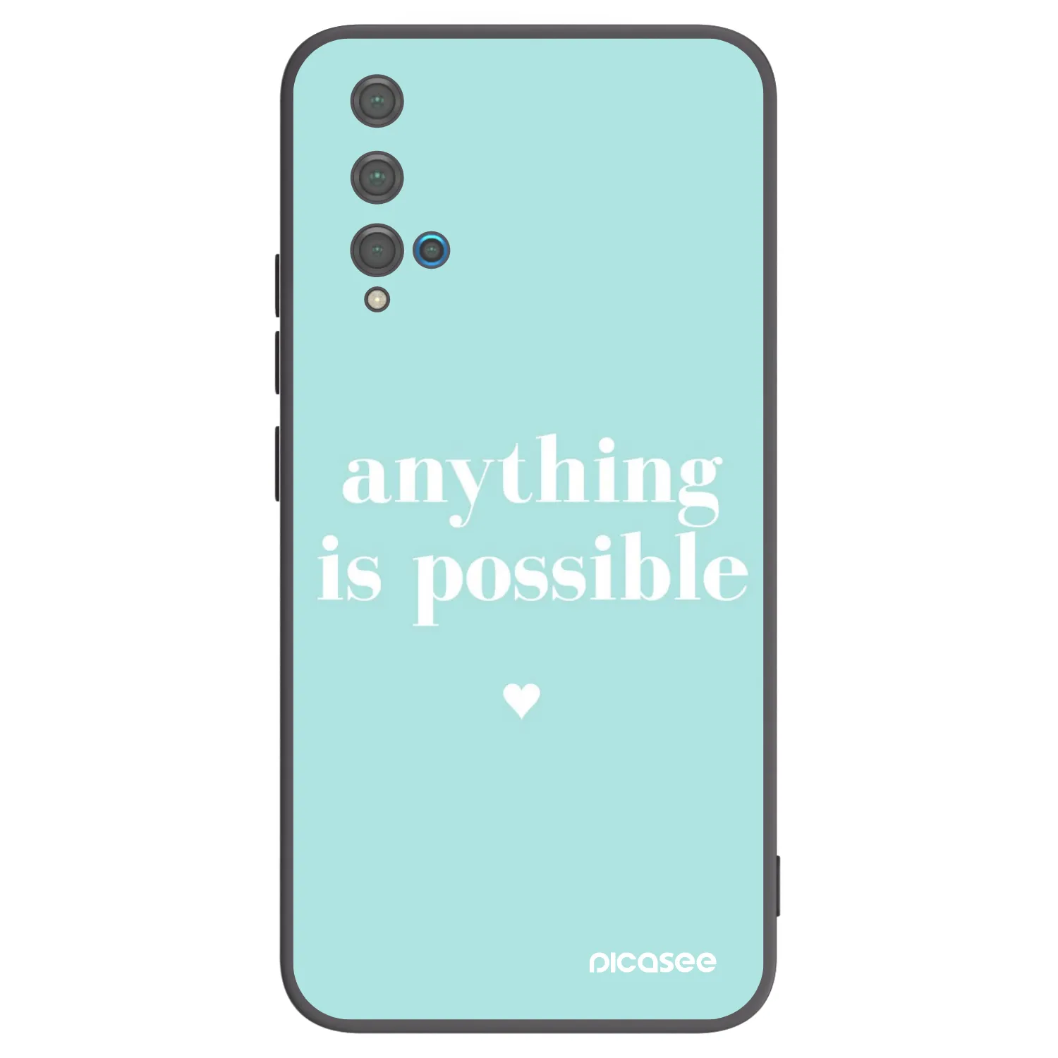 Picasee husă neagră din silicon pentru Huawei Nova 5T - Anything is possible