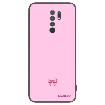 Picasee husă neagră din silicon pentru Xiaomi Redmi 9 - Blush bow