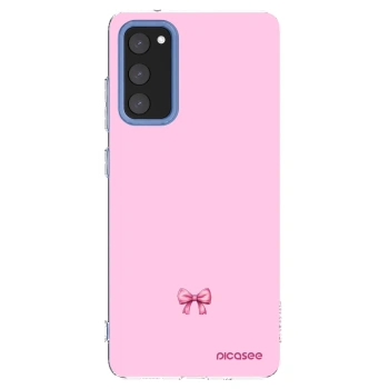 Picasee husă transparentă din silicon pentru Samsung Galaxy S20 FE - Blush bow