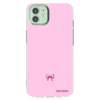 Picasee husă transparentă din silicon pentru Apple iPhone 12 - Blush bow