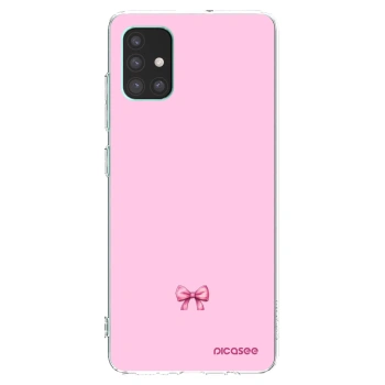 Picasee husă transparentă din silicon pentru Samsung Galaxy M51 M515F - Blush bow